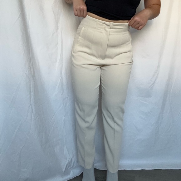 Zara Pants - Zara Cream Trousers